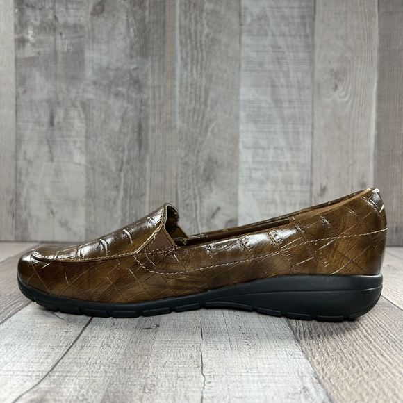 Easy Spirit Women's Seabriana 3 Loafer Slip-On Shoes Croc Print Brown Size 6.5 M - Picture 10 of 12